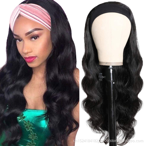 human hair feeling wholesale long straight synthetic headband wigs vendors,  private label headband wig for black women